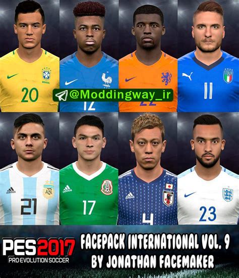 فیس پک International V9 توسط Jonathan برای PES 2017 مودینگ وی