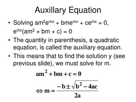 Ppt Homogeneous Linear Differential Equations With Constant