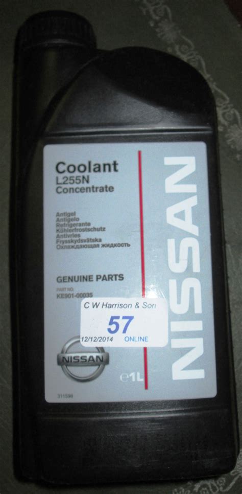 16 x 1 litre tubs of Nissan L255N coolant concentrate