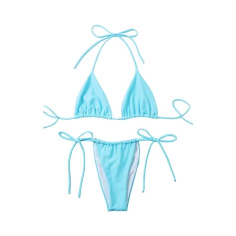 Neon Green Micro Bikini Set Piece Swimsuit Side Tie Etsy