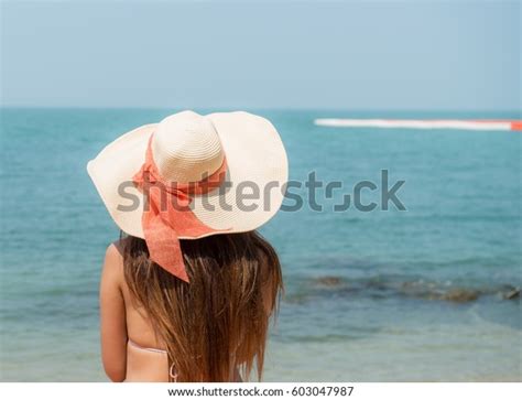 Happy Sexy Woman Bikini Enjoying Beach Stock Photo Shutterstock