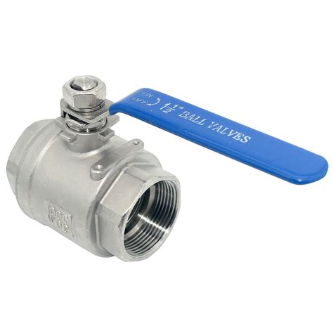 Buy 15 Npt Female Threaded Full Port Ball Valve With Blue Vinyl Lever Handle316 Stainless