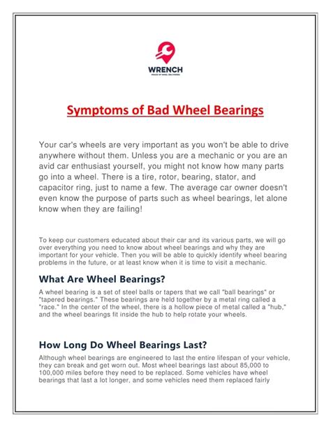 PPT - Symptoms of Bad Wheel Bearings PowerPoint Presentation, free ...