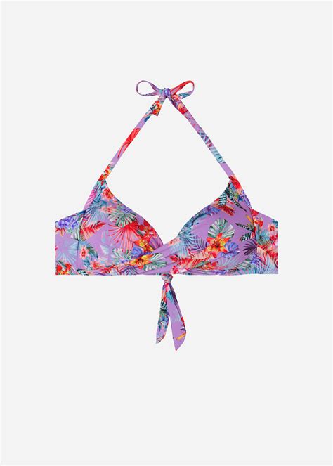 Graduated Padded Triangle Bikini Top Fairy Jungle Calzedonia