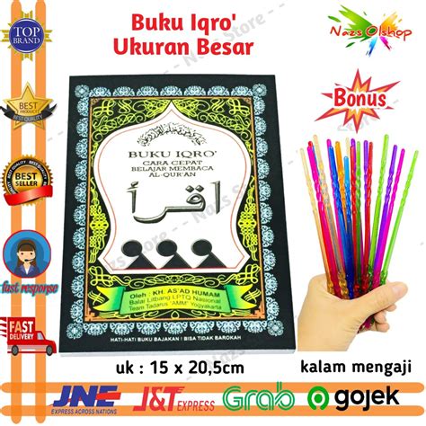 Jual Buku Iqra Iqro Cara Cepat Belajar Membaca Alquran Ukuran Besar