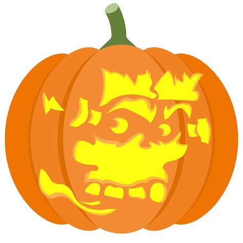 Creepy Pumpkin Stencil