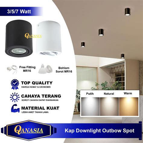 Jual Downlight Outbow MR16 Lampu Sorot Halogen Spotlight LED 3 Watt 5