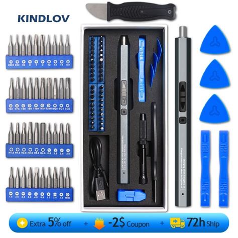 KINDLOV Electric Screwdriver Set 50 In 1 Precision Hex Torx Bits