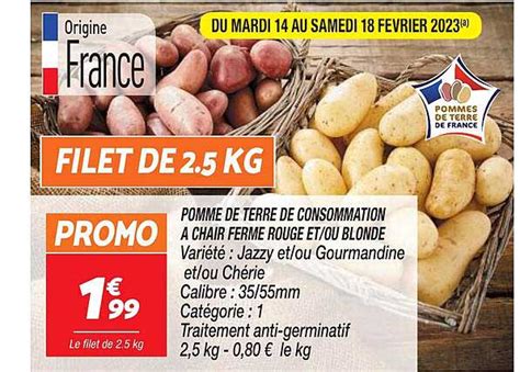 Promo Pomme De Terre De Consommation Chair Ferme Rouge Et Ou Blonde Chez Netto Icatalogue Fr