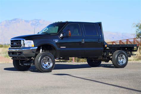 2003 Ford F250 Lariat Flat Bed 4x4 Diesel Truck For Sale