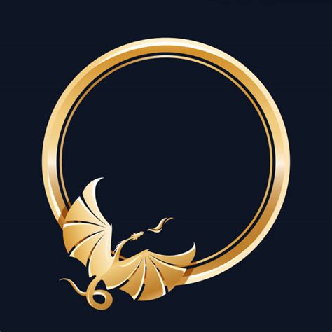 160 Fire Dragons In Circle Stock Illustrations Royalty Free Vector
