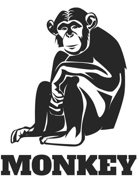 Трафареты Обезьяны - Бесплатно распечатать