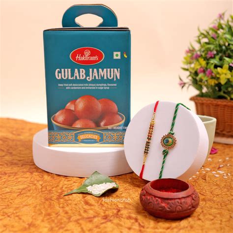 Set Of Rakhi With Gulab Jamun For Canada Fashioncrab