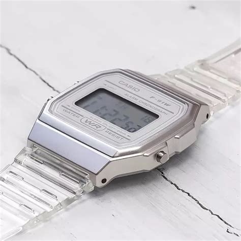 Reloj Casio Retro F91 Colores Edicion Skeleton Cronometro En Venta En