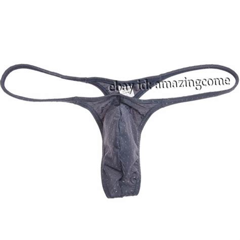 Mens Shiny Micro Thongs Underwear Sexy Guy Swimwear Bikini Pants String Tangas Ebay