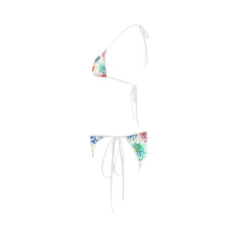 Colorful Dahlias Custom Bikini Swimsuit Id D