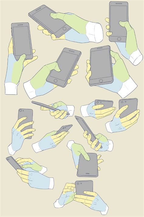 Holding Phone Drawing Reference