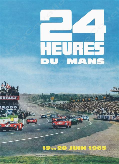 1965 Le Mans 24 Hour Program Cover Wall Print Le Mans Vintage Racing Poster Auto Racing Events