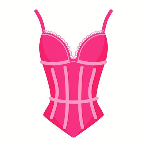 Women Lingerie Pink Body Corset Fashion Concept Vector Art At Vecteezy