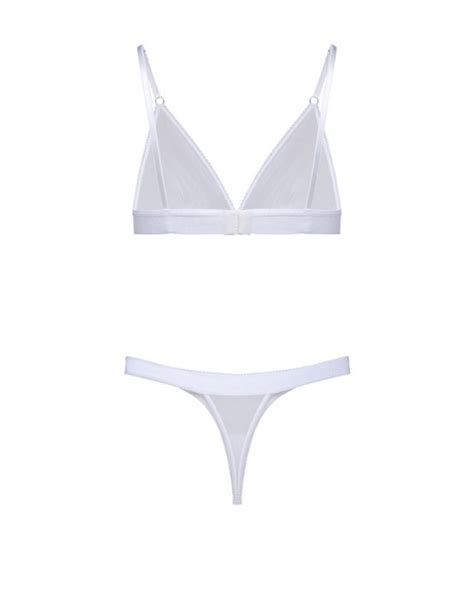 White Transparent Sexy Lingerie Set Sheer Mesh Thong Panties Etsy Australia