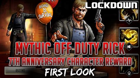 TWD RTS Mythic Off Duty Rick 7th Anniversary Character Reward The