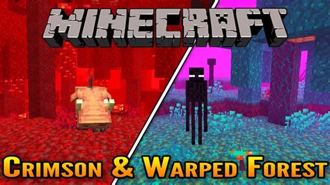 Minecraft 1 16 Crimson And Warped Forest Nether Biomes Showcase