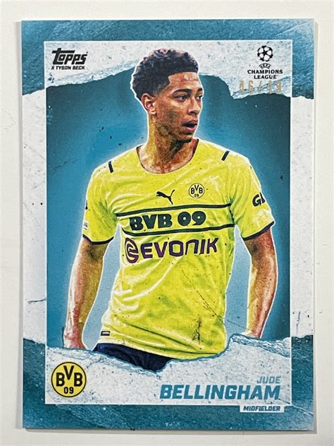 Jude Bellingham Borussia Dortmund Parallel 4649 Topps Gold 2021 Uefa