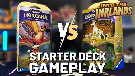 Disney Lorcana Into The Inklands Starter Deck Full Match Gameplay YouTube