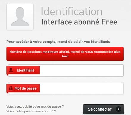 Freebox "mon compte" Nombre de sessions maximum atteint [Résolu] 