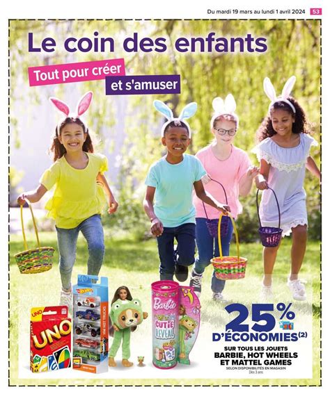 Promo Jouets Barbie Hot Wheels Et Mattel Games Chez Carrefour
