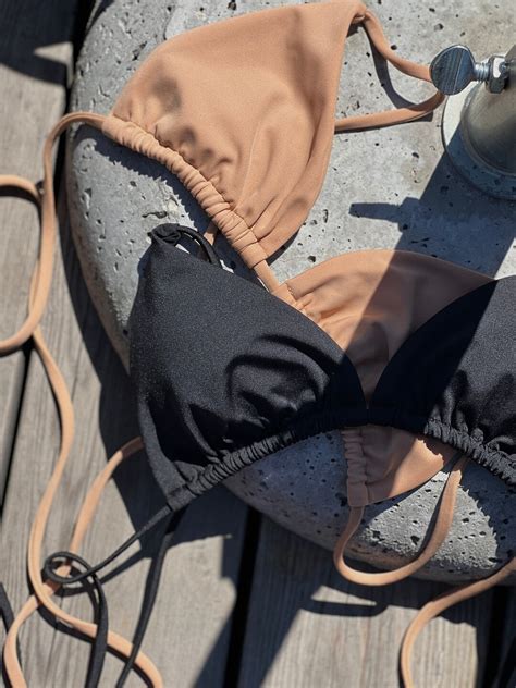 Cheeky Bikini Classic Triangle Top With Inserts Top Quality Etsy