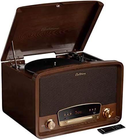 Amazon Byone Nostalgic Wooden Turntable Wireless Vinyl Record