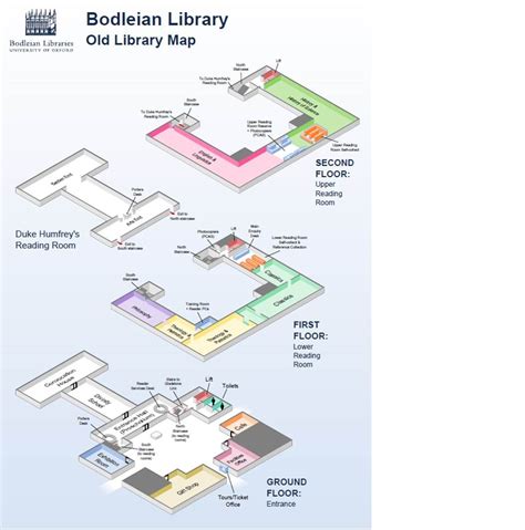Bodleian Library Map Old Library Library Map