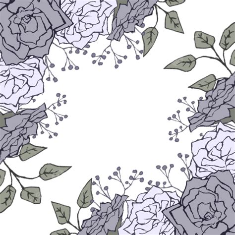 Gambar Bingkai Pernikahan Pernikahan Floral Bunga Bunga Png
