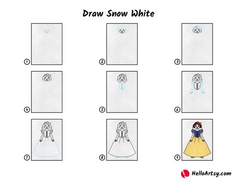 snow white how to draw