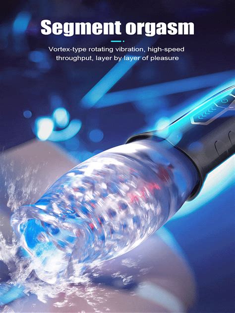 360 Degree Automatic Rotating Male Vibrator Transparent Stroker Blowjob Masturbator Cup Sex