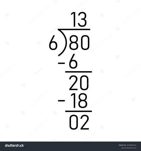 Long Division Steps Parts Division Properties Stock Vector Royalty