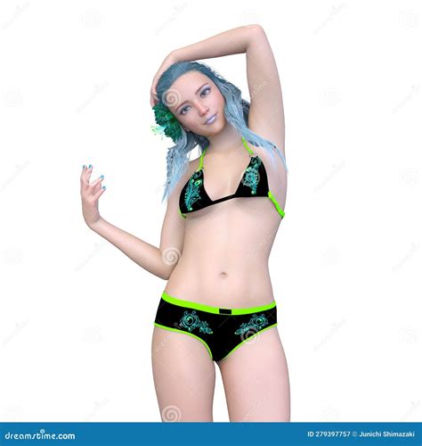 3D Rendering Of A Woman In Bikini Stock Illustration Illustration Of Body Youth 279397757
