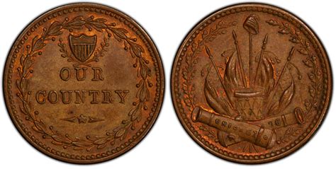 1861 65 Token F 231 352Aa Our Country Patriotic BN Regular Strike