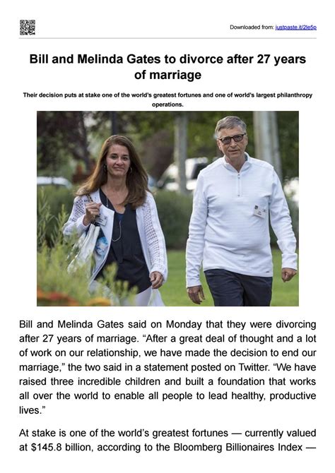 Bill And Melinda Gates To Divorce After 27 Years Of Marriage By Aaliya Goyel Issuu