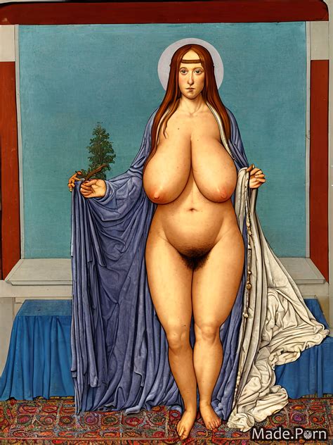 Porn Image Of Hairy Saggy Tits Thighs Huge Boobs Partially Nude Woman Created By AI