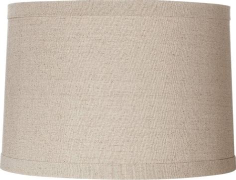 Springcrest Natural Linen Medium Drum Lamp Shade 15 Top X 16 Bottom X 11 High Spider