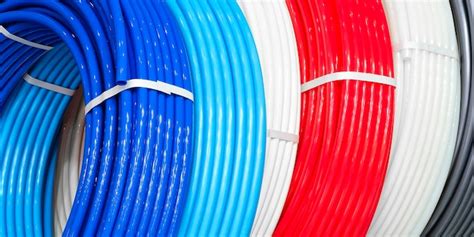 Premium Photo Pipes Plastic Pvc For Cold And Hot Water Supply In Bays As Background