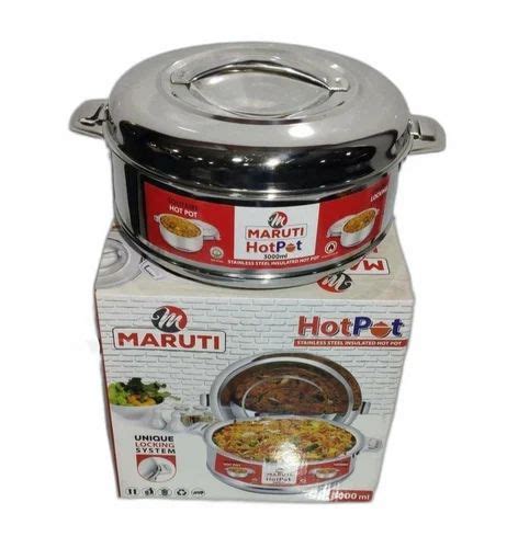 Round Maruti Stainless Steel Hot Pot Size Inch Capacity L At Rs Piece In Ahmedabad
