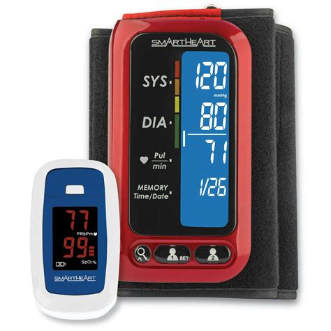 Smartheart Digital Blood Pressure Monitor With Oximeter Black Device