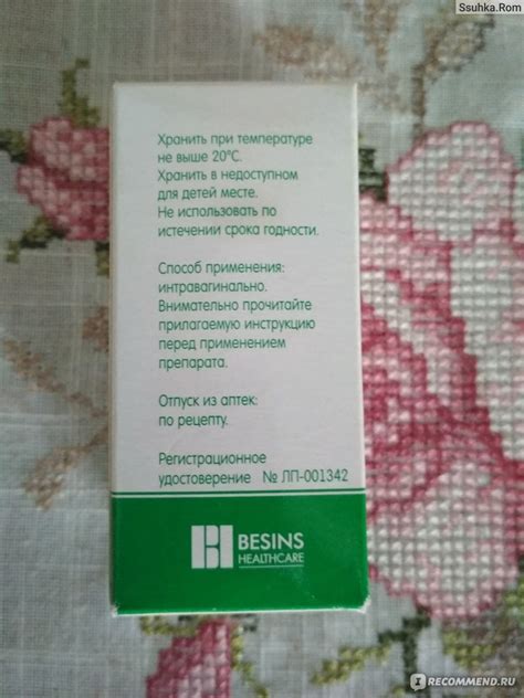 Вагинальные свечи Besins Healthcare - «Для женского здоровья.» | отзывы