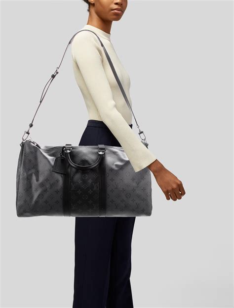 Louis Vuitton Monogram Eclipse Keepall Bandoulière 50 Weekenders