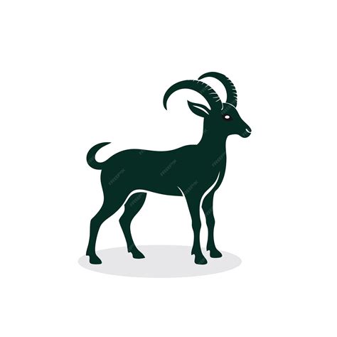 premium vector ibex animal isolated flat vector illustration  white