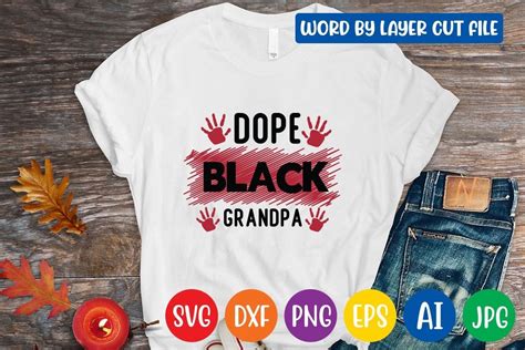 Dope Black Grandpa Svg Design Graphic By Craftzone · Creative Fabrica