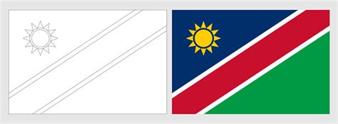 Coloring Vector Flag Set Of Namibia Stock Illustration Download Image